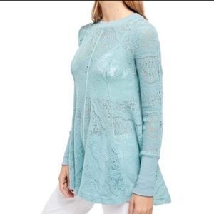 Free People Women’s Lace Knit Green Tunic Dress Size XS NWT